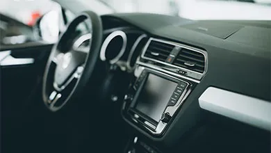 Interior of car